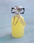 Lemon liqueur in bottle