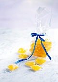 Close-up of homemade lemon candies