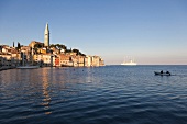 View of Rovinj cityscape and sea in Croatia 