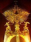 Eucharist adoration in Notre Dame Cathedral in Paris, France