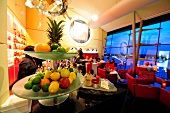 People dining at Le Ciel Restaurant Bar & Lounge in Le Royal Meridien, Hamburg, Germany