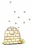 Illustration, Bienenkorb