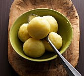 Potato dumplings in bowl
