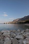View of Makarska city and sea in Croatia