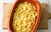 Cheese noodles in serving dish