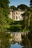 View of lake in front of Boath House Hotel in Scotland