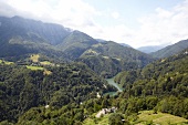 View of Cento Valli from Verdasio, Ticino, Switzerland
