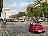 Traffic at Arc de Triomphe in Place Charles de Gaulle, Paris