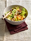 Winterküche, Hühnerfleisch- salat mit Avocado