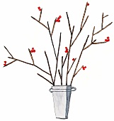 Zweig mit Beeren, Illustration 