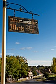 Signboard of Accommodation Meals at Hill End, New South Wales, Australia