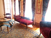 Interior of wooden summer villa in Istanbul, Turkey