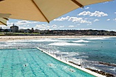 View of Iceberg pool next to Bondi beach in Sydney, New South Wales, Australia