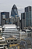 London, City of London, 30 St Mary Axe, Swiss-Re-Tower, The Gherkin