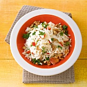 Ernährung für Vielbeschäftigte fruchtiger Sellerie-Reissalat