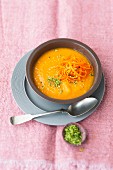 Cream of carrot soup with ginger
