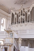 Interior of St. Ludwig in Baroque style at Saarland, Germany