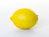 Whole lemon against white background