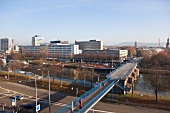 Saarland, Saarbrücken, Saar, Alte Brücke, Berliner Promenade