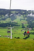 View of valley and cable car in Germany
