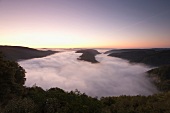 View of Saar loop in Mettlach, Saarland, Germany