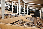 People in Library of Alexandria in Egypt