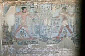 Old wall paintings in Tombs of Mekhu and Sabni, Aswan, Egypt