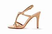 High Heels, Sandalen, Sandaletten, Perlmuttsteine, creme, Stiletto