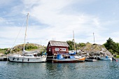 Boathouse boats at Gullholmen, Skafto, Sweden
