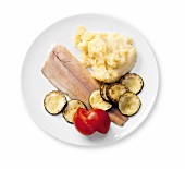 Bild-Diät, Forellenfilet mit Zucchini, Sellerie-Kartoffel-Püree