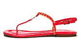 Red sandal on white background