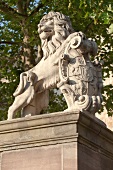 Fridericianum Lion with Coat of Arms at Kassel, Hesse, Germany