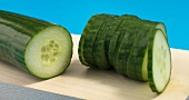 Close-up of sliced cucumber