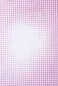 Close-up of pink and white plaid cloth