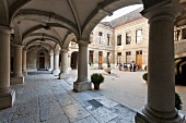 Courtyard of the Hotel de Ville with column, Geneva, Switzerland
