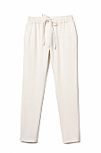 White jogging trousers on white background