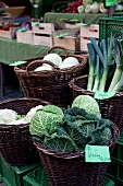 Basket full of vegetables at Okomarkt Chamissoplatz, Berlin