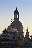 Dome of Dresden Frauenkirche and Art academy in Dresden, Saxony, Germany