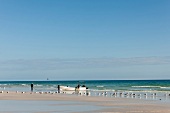 Oman, Dhofar, Salalah, Maghsail Bay Beach, Omaner, Boot, Meer, Strand