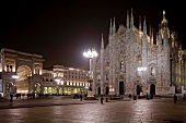 View of Milan Cathedral at night in Italy
