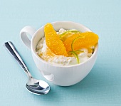 Desserts, Limettenjoghurt mit Orangen