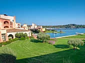 Exterior of hotel Caladi Volpe at Porto Cervo, Costa Smeralda, Sardinia, Italy