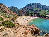 Sardinien, Nordküste, Costa Paradiso Strand Li Cossi, Mittelmeer