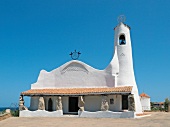 View of Stella Maris church in Porto Cervo, Costa Smeralda, Sardinia, Italy