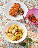 StudentInnenküche, Nacho-Fisch mit Salsa, Fisch in Kokossauce