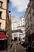 View of Paris houses and street, Paris, France
