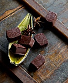 Plum chocolates with anise