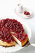 Potato cheesecake with cranberries