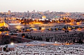 Israel, Jerusalem, Blick vom Ölberg, Tempelberg, Felsendom, Friedhof