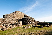 View of Nuraghe at Su Nuraxi, Barumini, Medio Campidano, Sardinia, Italy